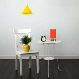 Valuelights Francis Brushed Chrome Touch Table Lamp With Orange Shade - thumbnail 6