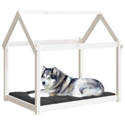 Berkfield Dog Bed White 111X80X100 Cm Solid Wood Pine - thumbnail 4