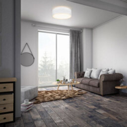 B.k.licht White Modern Ceiling Light Lamp With Fabric Shade Bedroom Hallway 300mm - thumbnail 6