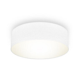 B.k.licht White Modern Ceiling Light Lamp With Fabric Shade Bedroom Hallway 300mm