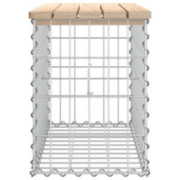 Walplus Garden Bench Gabion Design 63X31.5X42 Cm Solid Wood Pine - thumbnail 4