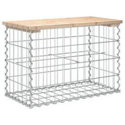 Walplus Garden Bench Gabion Design 63X31.5X42 Cm Solid Wood Pine - thumbnail 5