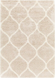 Livabliss Urban Shaggy-Modern Beige Ivory Cream Soft Plush Pile Living Bedroom Rug 160 X 220 Cm Easy Care, Non Shedding - thumbnail 1