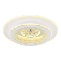 Luminosa Lighting Luminosa Bluma Integrated Led Semi Flush Ceiling Light White Led Dimmable 2700-6500K Remote Control Timer - thumbnail 4