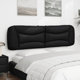 Berkfield Headboard Cushion Black 180 Cm Faux Leather - thumbnail 3