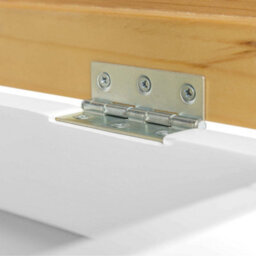 Farro White Ottoman Blanket Box - Painted With Oak Top - Fully Assembled By Roseland Furniture - thumbnail 8