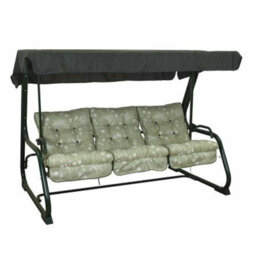 Glendale Garden & Leisure Glendale Vienna 3 Seater Black Hammock - Aspen Grey - thumbnail 1