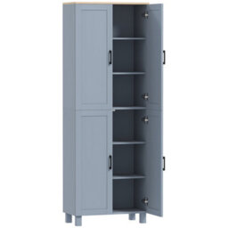 Wyld Haus Parare 171Cm Grey Wood-Effect 4-Door Freestanding Kitchen Pantry Cabinet - thumbnail 2