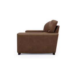 Valencia Luton Leather Loveseat Sofa Lipari Chocolate Premium Semi-Aniline Leather Kiln-Dried Wood Foam Cushions - thumbnail 8