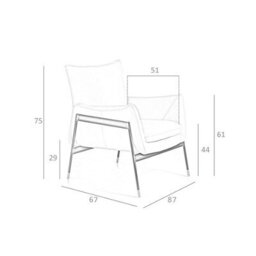 Angel Cerda Elegant Pearl Grey Leather Armchair With Modern Design - thumbnail 7