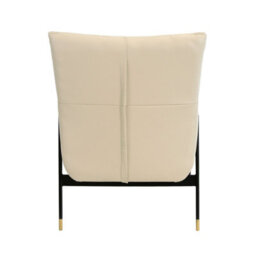 Angel Cerda Elegant Pearl Grey Leather Armchair With Modern Design - thumbnail 6