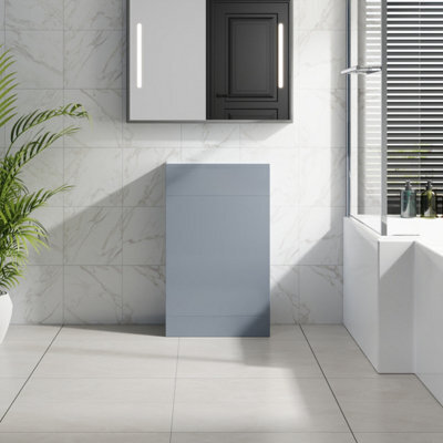 Sundaze Gloss Grey Bathroom Freestanding Back To Wall Wc Unit Toilet Cabinet 500mm - image 1