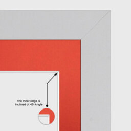AK Frames 16X8 Silver Modern Multi Photo Frame With Poppy Red Mount - Holds 3 Apertures (3X) 7X5 Photos - thumbnail 7