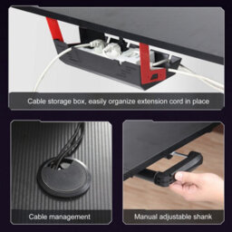 Fativo Large 160Cm Rgb Gaming Table Computer Desk Height Adjustable Sit To Stand Tables - thumbnail 3
