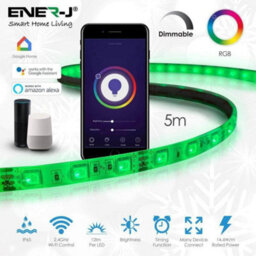 Ener-J Smart Wi-Fi Rgb Led Strip Light Kit 5M Ip65 12V - thumbnail 1