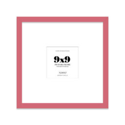 "9X9"" Pink Picture Frame - 9X9"" Square Frame With 6X6"" Mount For 9X9""/6X6"" Pictures Art Deco Style Frame For Home Décor, 1 Pack" - thumbnail 1