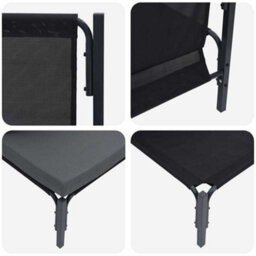 Berkfield Modern Outdoor Furniture With Cushion 3 Pcs Anthracite Steel - thumbnail 8