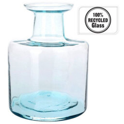 Urbn-Living Urbnliving 22Cm Height Bottle Glass Wide Mouth Rounded Design Flowers Arrangements Vase - thumbnail 6