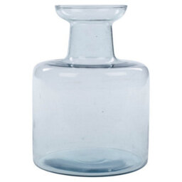 Urbn-Living Urbnliving 22Cm Height Bottle Glass Wide Mouth Rounded Design Flowers Arrangements Vase - thumbnail 8
