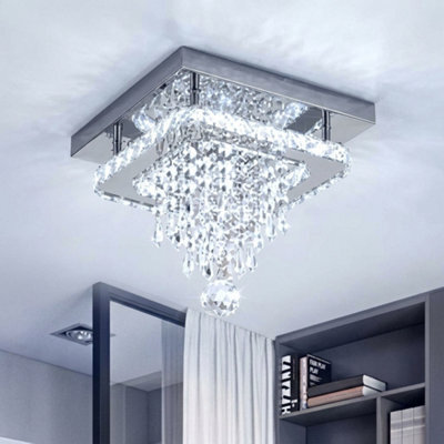 Crystal Led Ceiling Light Modern Flush Mount Chandelier Lights Living Room Lamp - image 1