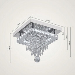 Crystal Led Ceiling Light Modern Flush Mount Chandelier Lights Living Room Lamp - thumbnail 2