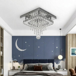 Crystal Led Ceiling Light Modern Flush Mount Chandelier Lights Living Room Lamp - thumbnail 3