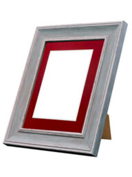 Frames By Post Scandi Distressed Blue Frame With Red Mount For Image Size 9 X 7 Inch - thumbnail 4