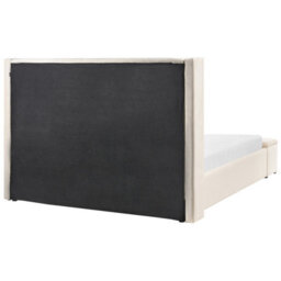 Beliani Bed With Storage Bench Velvet Noyers 160 X 200 Cm (Eu King Size) Off-White - thumbnail 6