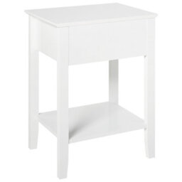 Wyld And Coco Luxehome 1 Drawer Bedside Table White Mdf With Gold Handle, Wall-Mount Nightstand (W48 X D35 X H62Cm) - thumbnail 6