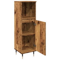 Berkfield Bathroom Cabinet Old Wood 30X30X100 Cm Engineered Wood - thumbnail 7