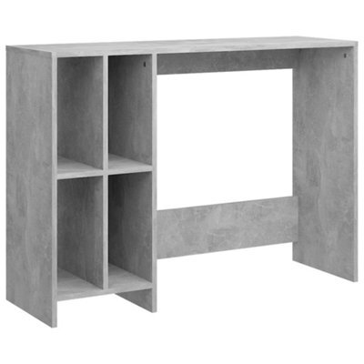 Berkfield Modern Notebook Desk Concrete Grey 102.5X35X75 Cm Engineered Wood