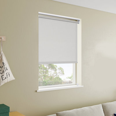 GoodHome Halo Corded Pearl Grey Daylight Roller Blind (W)160Cm (L)180Cm - image 1