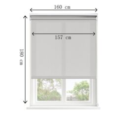 GoodHome Halo Corded Pearl Grey Daylight Roller Blind (W)160Cm (L)180Cm - thumbnail 5