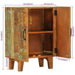 Berkfield Hand Carved Sideboard 55X30X75 Cm Solid Wood Reclaimed - thumbnail 9
