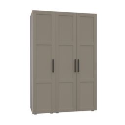Atomia Modern Matt Pebble 2 Drawer Tall Triple Wardrobe (H)2247mm (W)1000mm (D)580mm - thumbnail 3