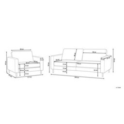 Beliani Living Room Set 4 Seater Savalen Faux Leather Beige - thumbnail 3