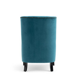 Accent Wingback Chair In Teal Velvet - thumbnail 7