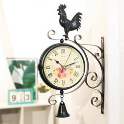 Outdoor Garden Paddington Station Wall Clock Double Sided Outside Bracket Round - thumbnail 3