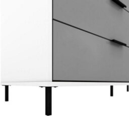 Seconique Madrid 4 Door 2 Drawer Mirrored Wardrobe In Grey And White Gloss Finish - thumbnail 8