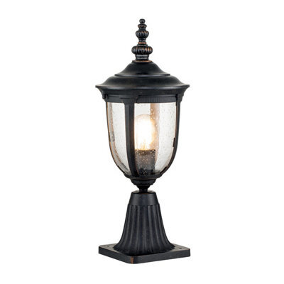 Luminosa Lighting Elstead Cleveland Outdoor Pedestal Light Weathered Bronze, Ip44