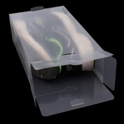 Taylor & Brown Set Of 10 Clear Plastic Shoe Storage Boxes - Stackable & Foldable, 18X30X9.5Cm, With Handle, Transparent Organiser - thumbnail 8