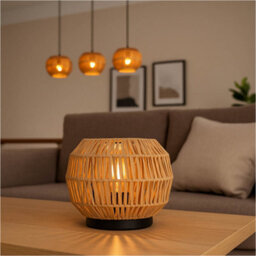 Loops Stylish Modern Black Table Lamp For Home Decor - Enhance Your Indoor Lighting - thumbnail 3