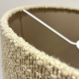 CGC Lighting Petra 45Cm Large Light Brown/taupe Boucle Ceiling Or Table Lamp Shade - thumbnail 3