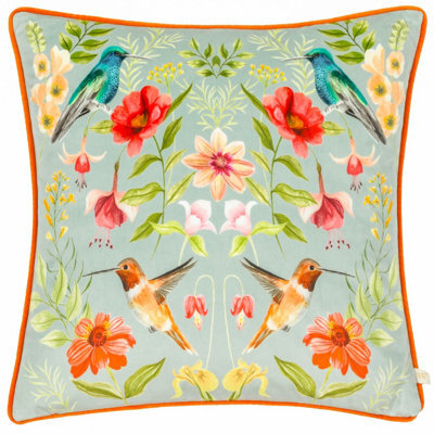 Wylder Nectar Garden Blossom Piped Velvet Cushion Cover - image 1