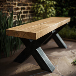 Ashford Blake Chunky Rustic Outdoor Garden Bench - 150Cm