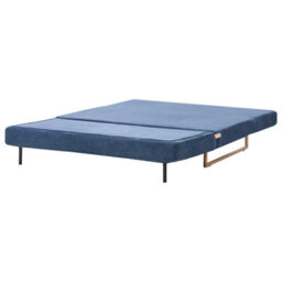 Beliani Sofa Bed 3 Seater Jerslev Fabric Blue - thumbnail 6