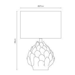 Inlight Pangas Artichoke Round Gloss White Table Lamp - thumbnail 9