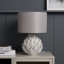 Inlight Pangas Artichoke Round Gloss White Table Lamp - thumbnail 7