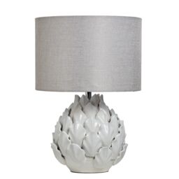 Inlight Pangas Artichoke Round Gloss White Table Lamp - thumbnail 8