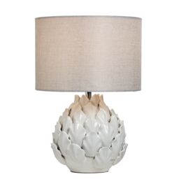 Inlight Pangas Artichoke Round Gloss White Table Lamp - thumbnail 2